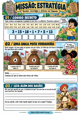 Folha de atividades Missão Estratégia